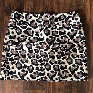 Loft leopard print mini skirt size 10